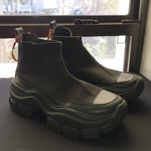 Rave Black and Red Ankle Boots